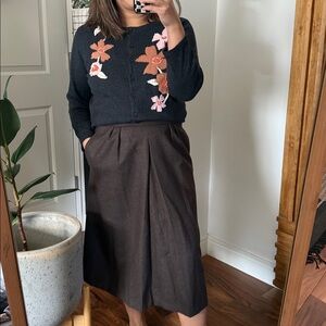 Vintage Boiled Wool Midi Regal Skirt. Size 10 fit like size 6